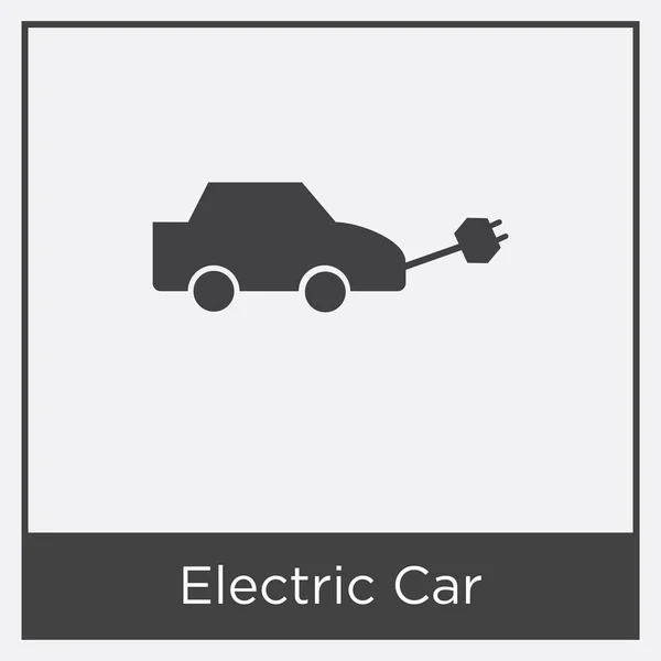 Icono de coche eléctrico aislado sobre fondo blanco — Vector de stock