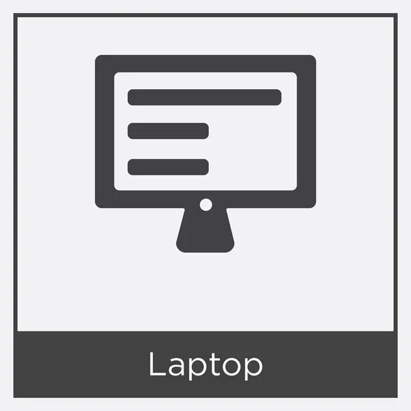 Laptop icon isolated on white background — Stock Vector
