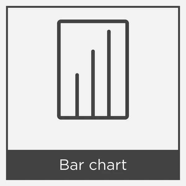 Bar chart icon isolated on white background — Stock Vector