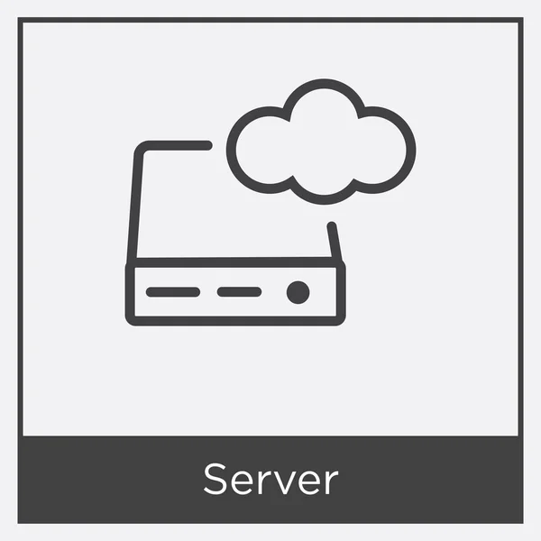 Ícone do servidor isolado no fundo branco — Vetor de Stock