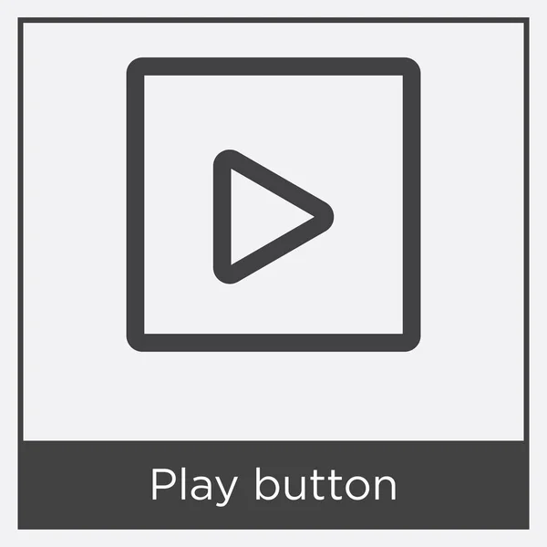 Play-Taste Symbol isoliert auf weißem Hintergrund — Stockvektor