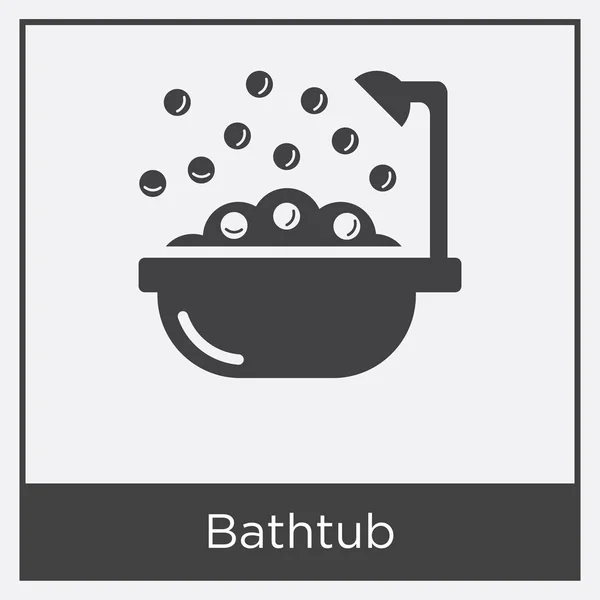 Bathtub icon isolated on white background — Stock Vector