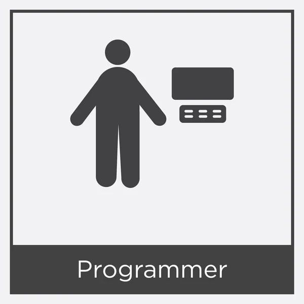 Icono del programador aislado sobre fondo blanco — Archivo Imágenes Vectoriales