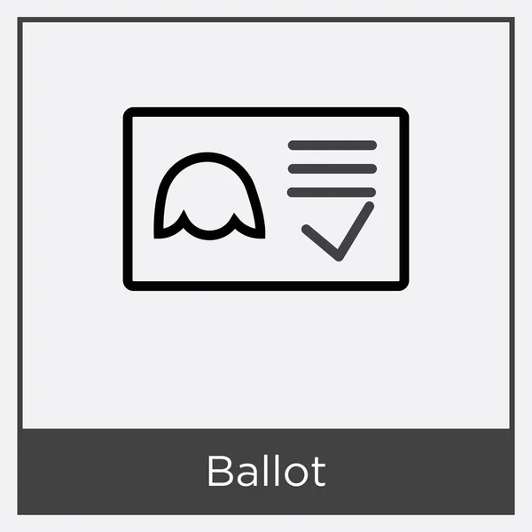 Ballot icon isolated on white background — Stock Vector