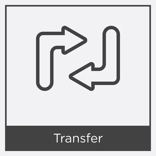 Icono de transferencia aislado sobre fondo blanco — Vector de stock