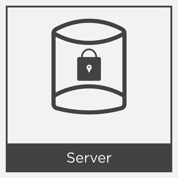 Pictogram van de server geïsoleerd op witte achtergrond — Stockvector