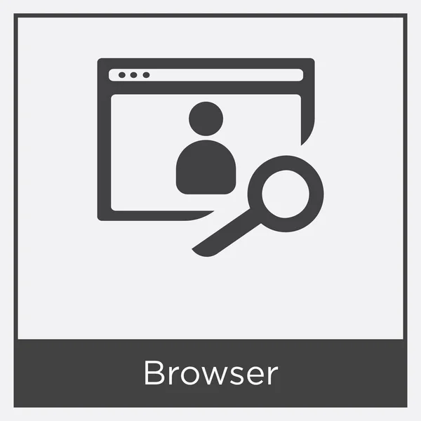Icono del navegador aislado sobre fondo blanco — Vector de stock