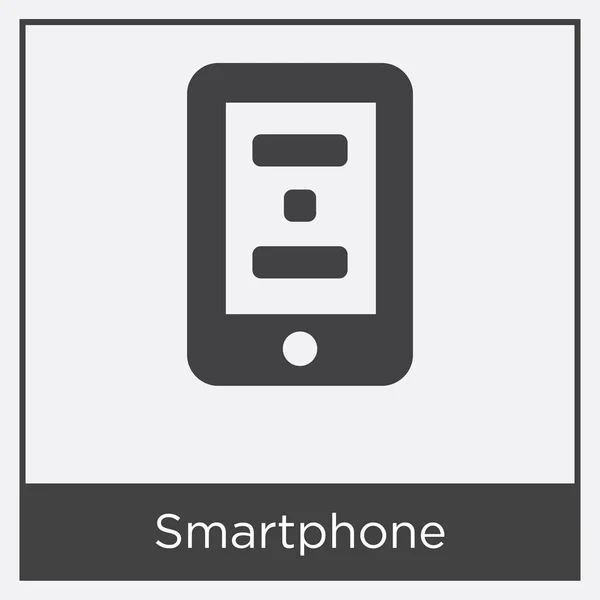 Иконка смартфона на белом фоне — стоковый вектор