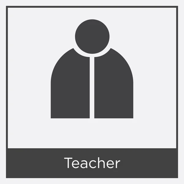 Učitelka ikona izolovaných na bílém pozadí — Stockový vektor