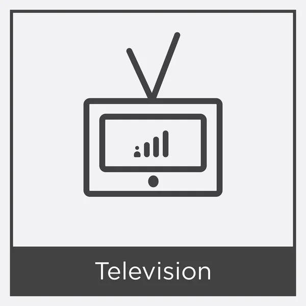 Television icon isolated on white background — Stock Vector