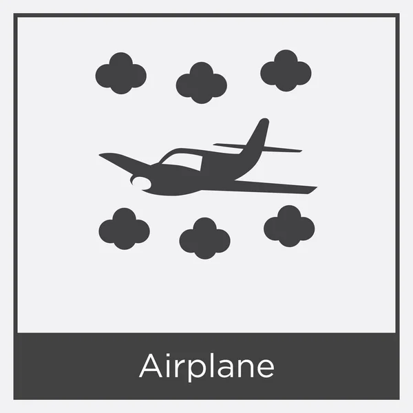 Піктограма літака ізольована на білому тлі — стоковий вектор