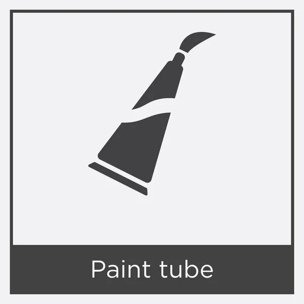 Ícone de tubo de pintura isolado no fundo branco — Vetor de Stock
