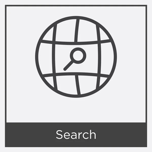 Icona di ricerca isolata su sfondo bianco — Vettoriale Stock
