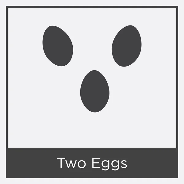 白い背景に分離された 2 つの卵アイコン — ストックベクタ