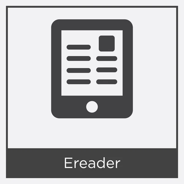 Icono del lector electrónico aislado sobre fondo blanco — Vector de stock