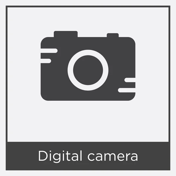 Иконка цифровой камеры на белом фоне — стоковый вектор