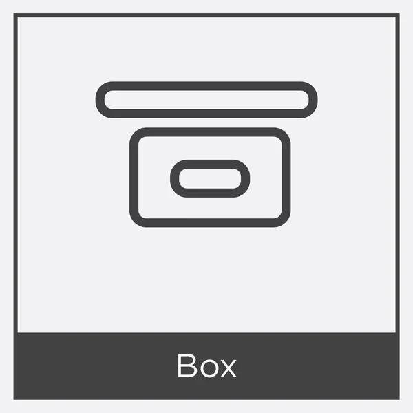 Ícone da caixa isolado no fundo branco — Vetor de Stock