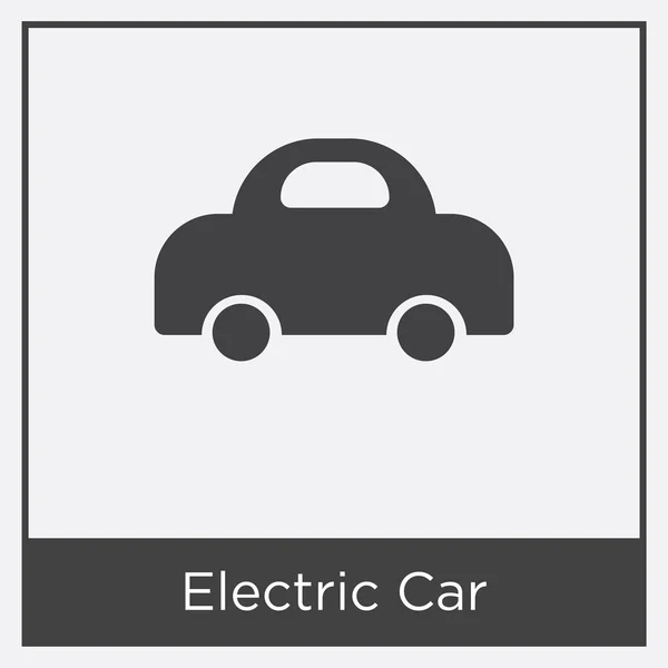 Icono de coche eléctrico aislado sobre fondo blanco — Vector de stock