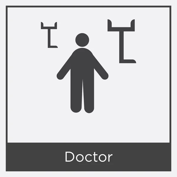 Icona del medico isolato su sfondo bianco — Vettoriale Stock