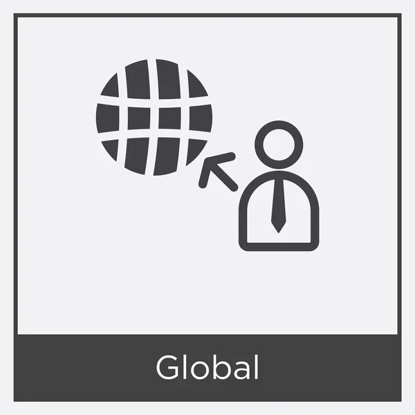 Icono global aislado sobre fondo blanco — Vector de stock