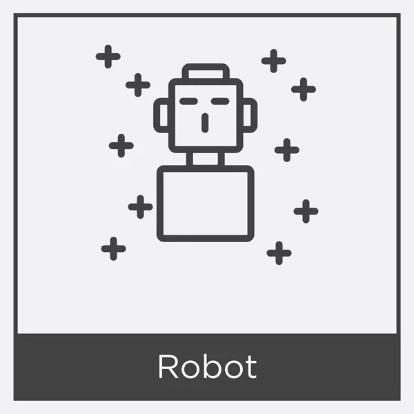 흰색 배경에 고립 된 로봇 아이콘 — 스톡 벡터