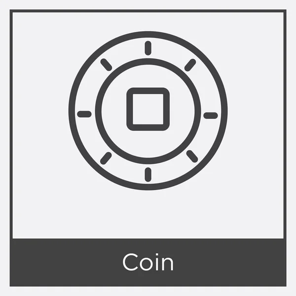 Иконка монеты на белом фоне — стоковый вектор
