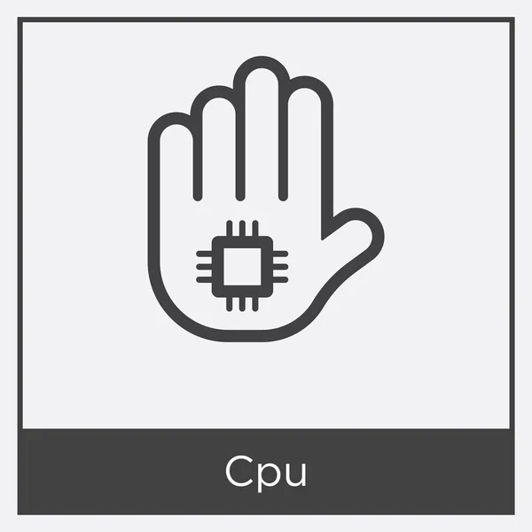 Ícone CPU isolado no fundo branco — Vetor de Stock