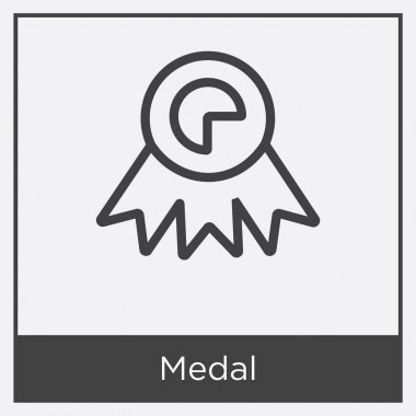 Beyaz arka plan üzerinde izole madalya simgesi