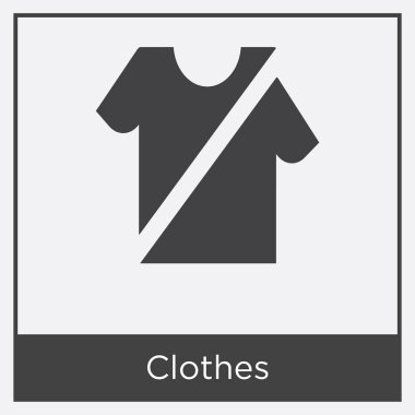 Beyaz arka plan üzerinde izole elbise simgesi