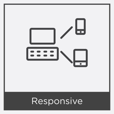 Beyaz arka plan üzerinde izole duyarlı simgesi