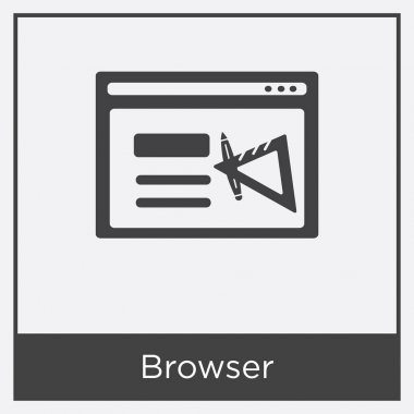 Beyaz arka plan üzerinde izole tarayıcı simgesi