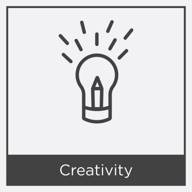 Beyaz arka plan üzerinde izole yaratıcılık simgesi