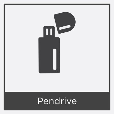 Beyaz arka plan üzerinde izole Pendrive simgesi