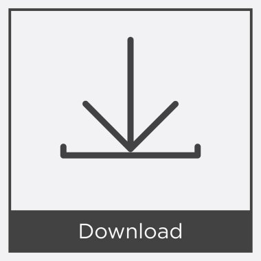 Beyaz arkaplanda indirme simgesi izole edildi