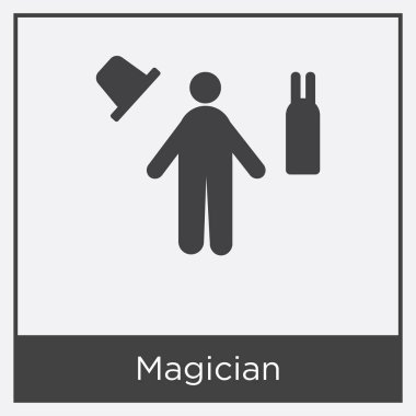 Beyaz arka plan üzerinde izole sihirbaz simgesi