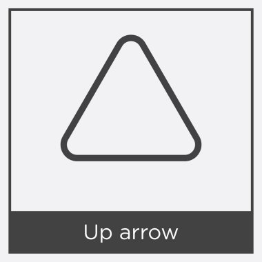 Yukarı ok simgesi beyaz arka plan üzerinde izole