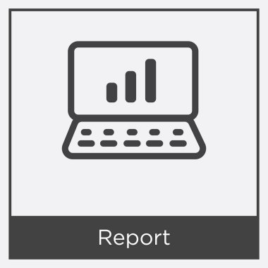 Beyaz arka plan üzerinde izole rapor simgesi