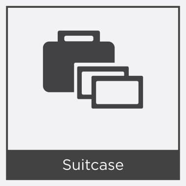 Beyaz arka plan üzerinde izole bavul simgesi