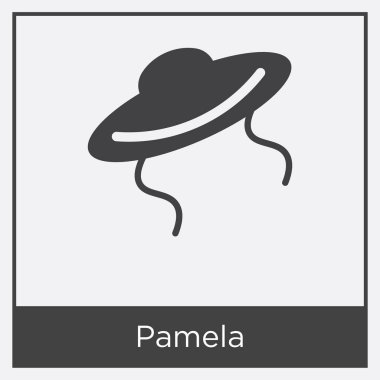 Beyaz arka plan üzerinde izole Pamela simgesi