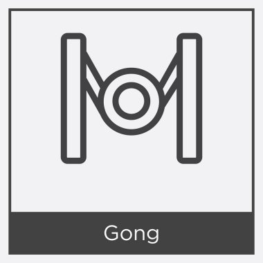 Beyaz arka plan üzerinde izole gong simgesi