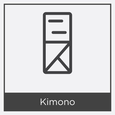 Beyaz arka plan üzerinde izole kimono simgesi