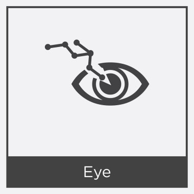 Beyaz arkaplanda göz simgesi izole edildi