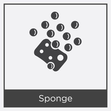 Beyaz arka plan üzerinde izole sünger simgesi