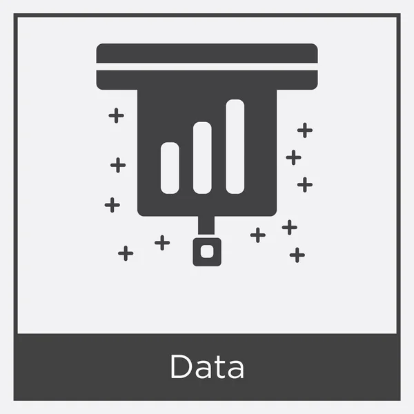 Icono de datos aislado sobre fondo blanco — Archivo Imágenes Vectoriales