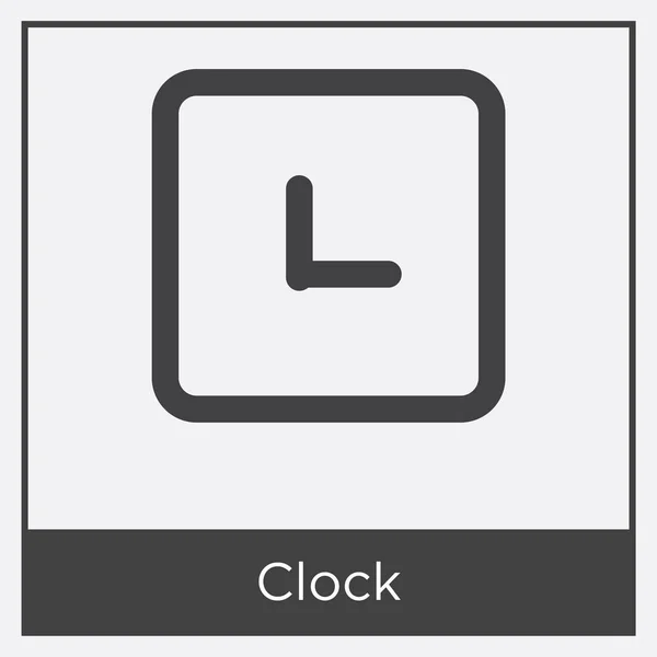 Icono del reloj aislado sobre fondo blanco — Vector de stock