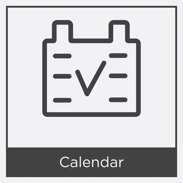 Иконка календаря на белом фоне — стоковый вектор