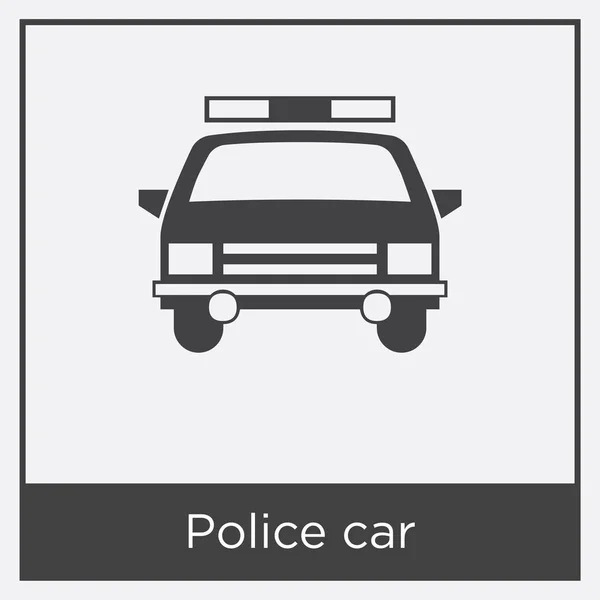 Beyaz arka plan üzerinde izole polis araba simgesi — Stok Vektör