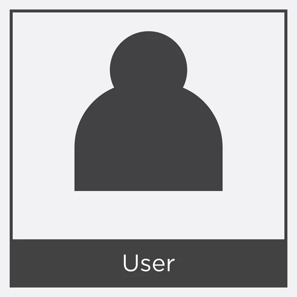 Icona utente isolata su sfondo bianco — Vettoriale Stock