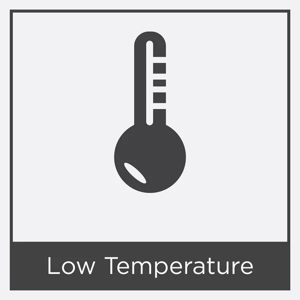 Ícone de baixa temperatura isolado no fundo branco — Vetor de Stock