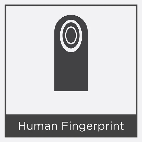 Icône empreinte digitale humaine isolée sur fond blanc — Image vectorielle